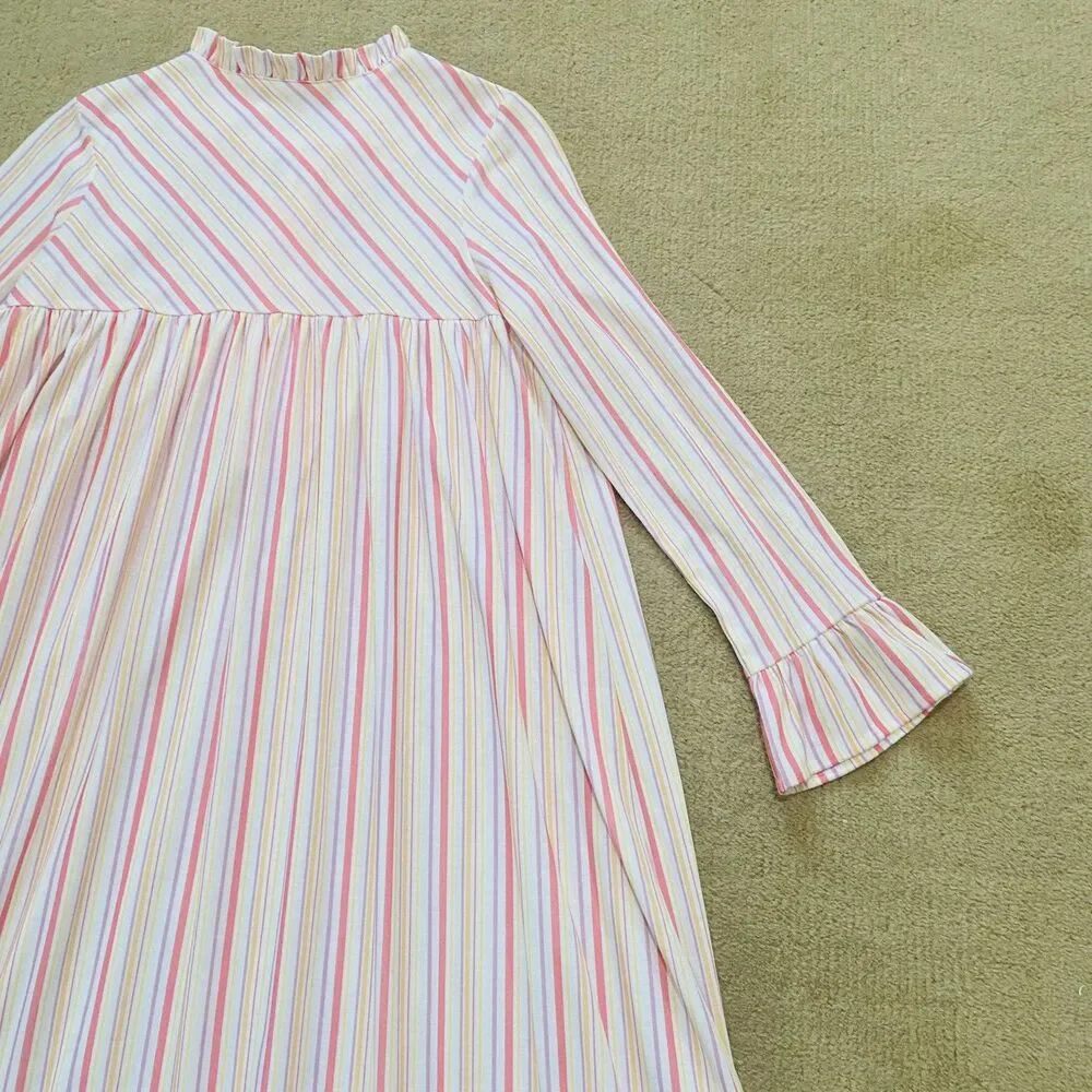 Kit’s Striped Nightie Girls Size M American Girl Pjs Pajama Dress Like Your Doll